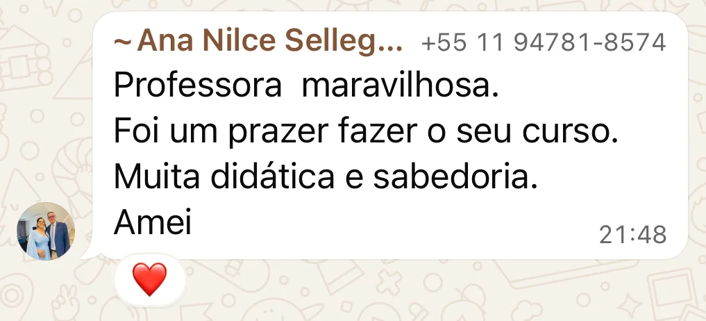 Depoimento de aluna de outro método da Maíra Covolan